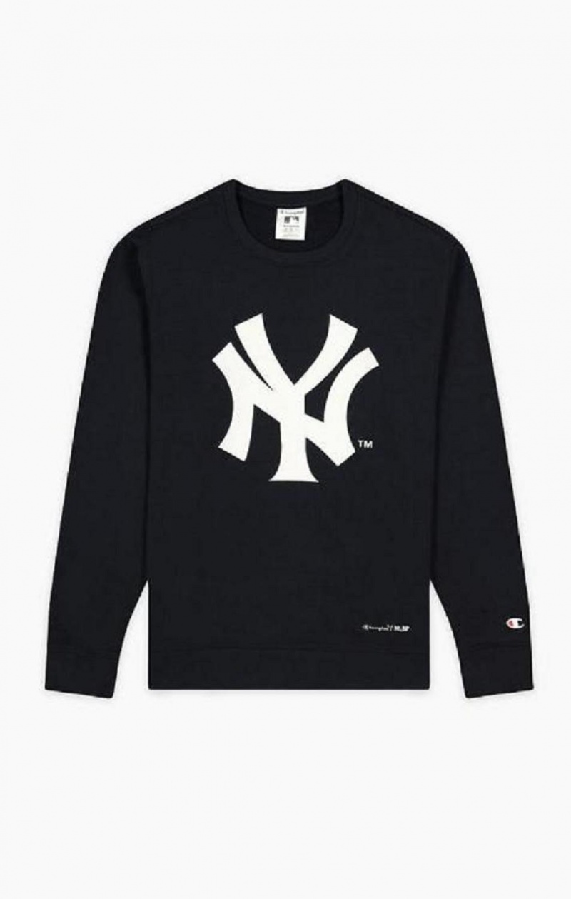 Champion New York MLB Sweatshirt Gensere Herre Mørke Blå | 2475-EXRWK