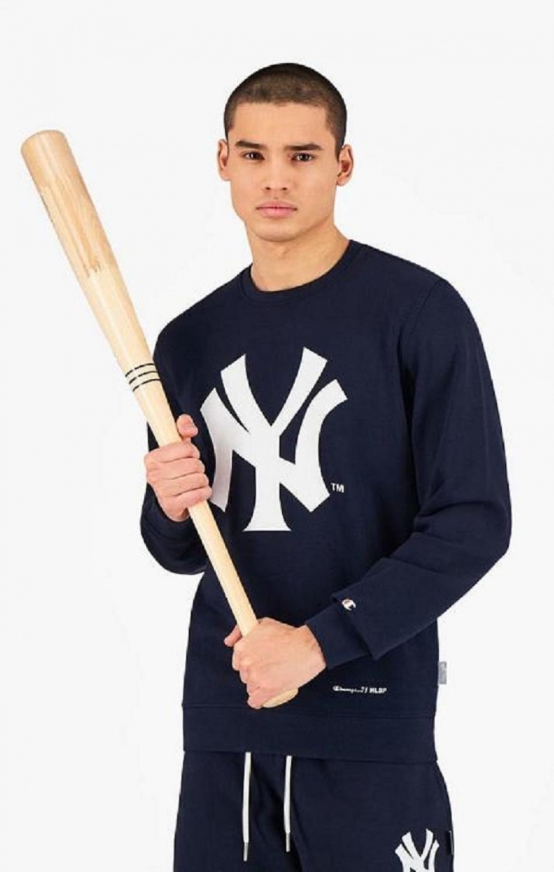 Champion New York MLB Sweatshirt Gensere Herre Mørke Blå | 2475-EXRWK