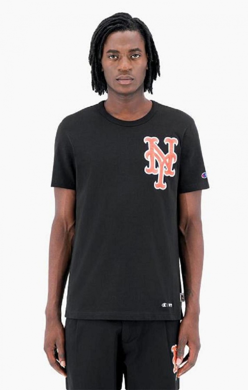 Champion New York MLB T-Shirt T-skjorte Herre Svarte | 4190-KHTZN