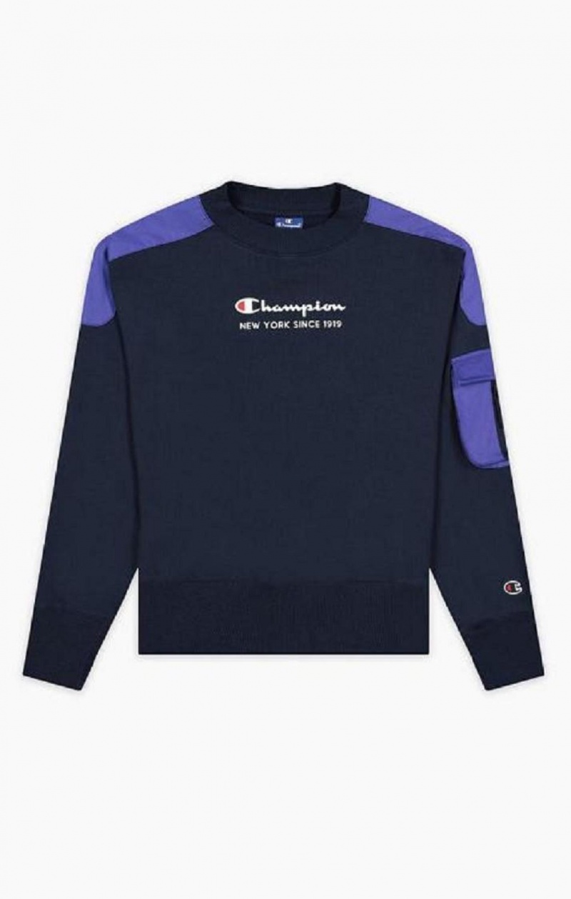 Champion New York Sweatshirt Gensere Dame Lilla | 1245-GFZJM