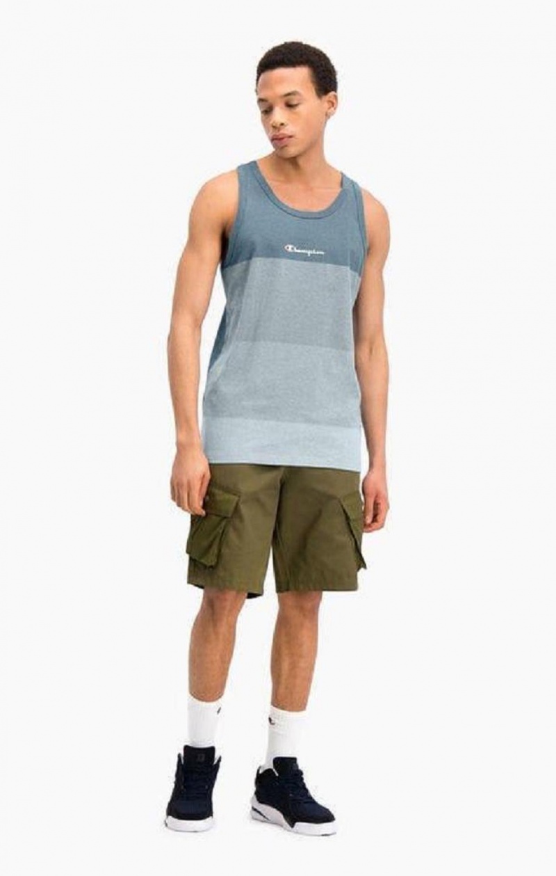 Champion Ombré Panelled Tank Top T-skjorte Herre Blå | 6148-STHFV