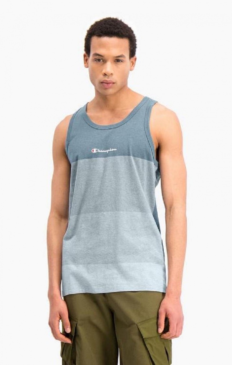 Champion Ombré Panelled Tank Top T-skjorte Herre Blå | 6148-STHFV