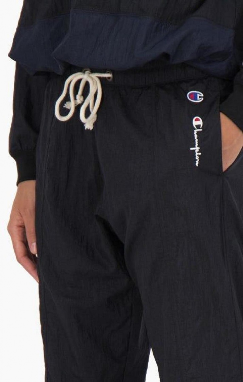 Champion Panel Detail Cuffed Track Pants Joggebukse Dame Svarte | 1243-HYAJU