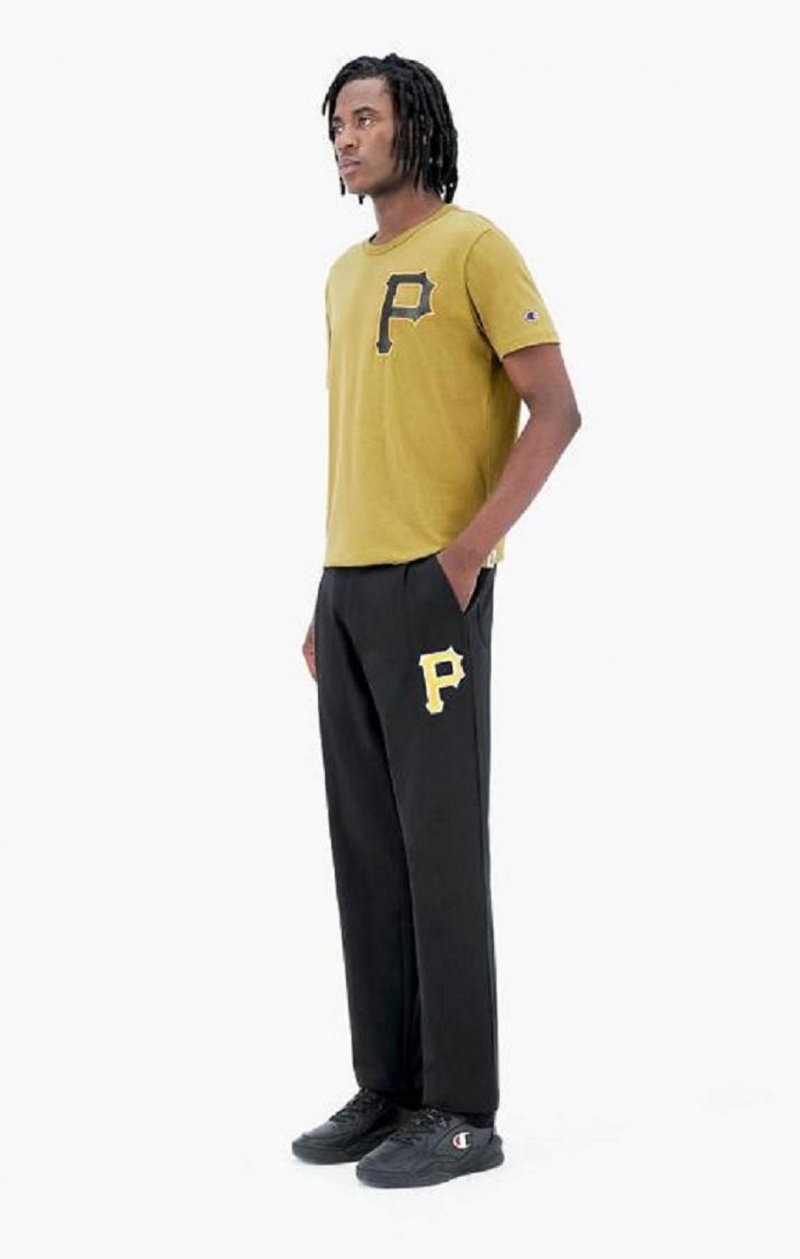 Champion Pittsburgh MLB Rett Hem Woven Trousers Joggebukse Herre Svarte | 0294-YRJSI