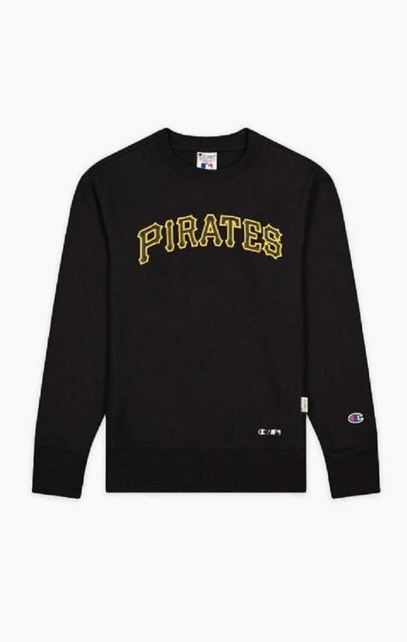 Champion Pittsburgh MLB Reverse Weave Sweatshirt Gensere Herre Svarte | 7239-GEKPL