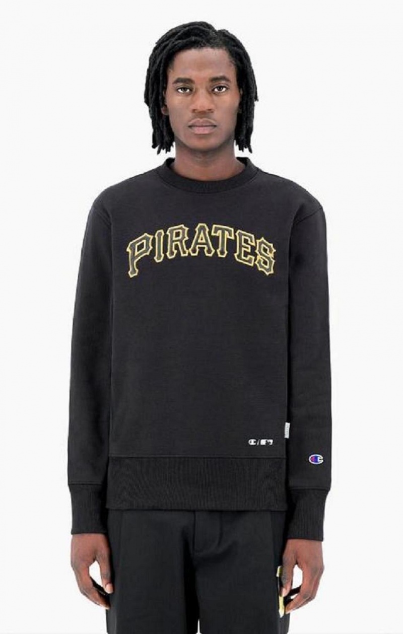 Champion Pittsburgh MLB Reverse Weave Sweatshirt Gensere Herre Svarte | 7239-GEKPL