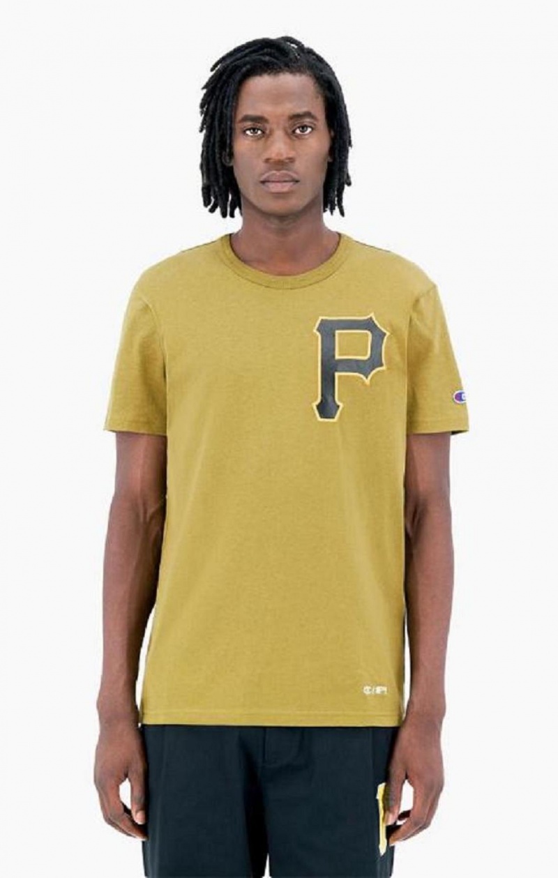 Champion Pittsburgh MLB T-Shirt T-skjorte Herre Olivengrønne Grønn | 6023-BAJNW