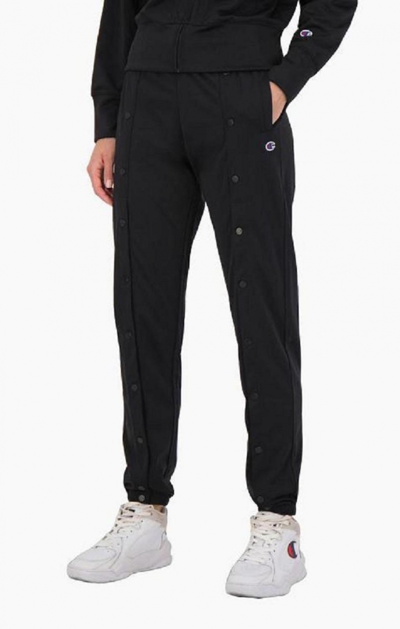 Champion Popper Front Track Pants Joggebukse Dame Svarte | 2837-UFJHX