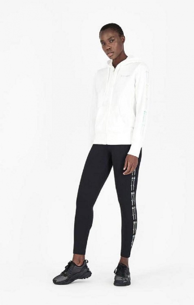 Champion Rainbow Script Logo Print Leggings Joggebukse Dame Svarte | 2379-DQFWB