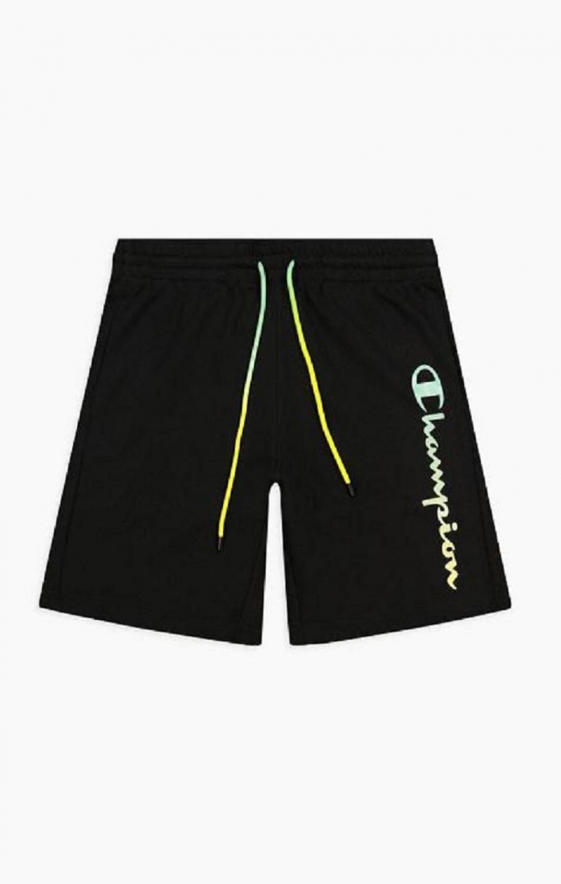 Champion Rainbow Script Logo Sweat Shorts Shorts Herre Svarte | 2175-ZOWDP