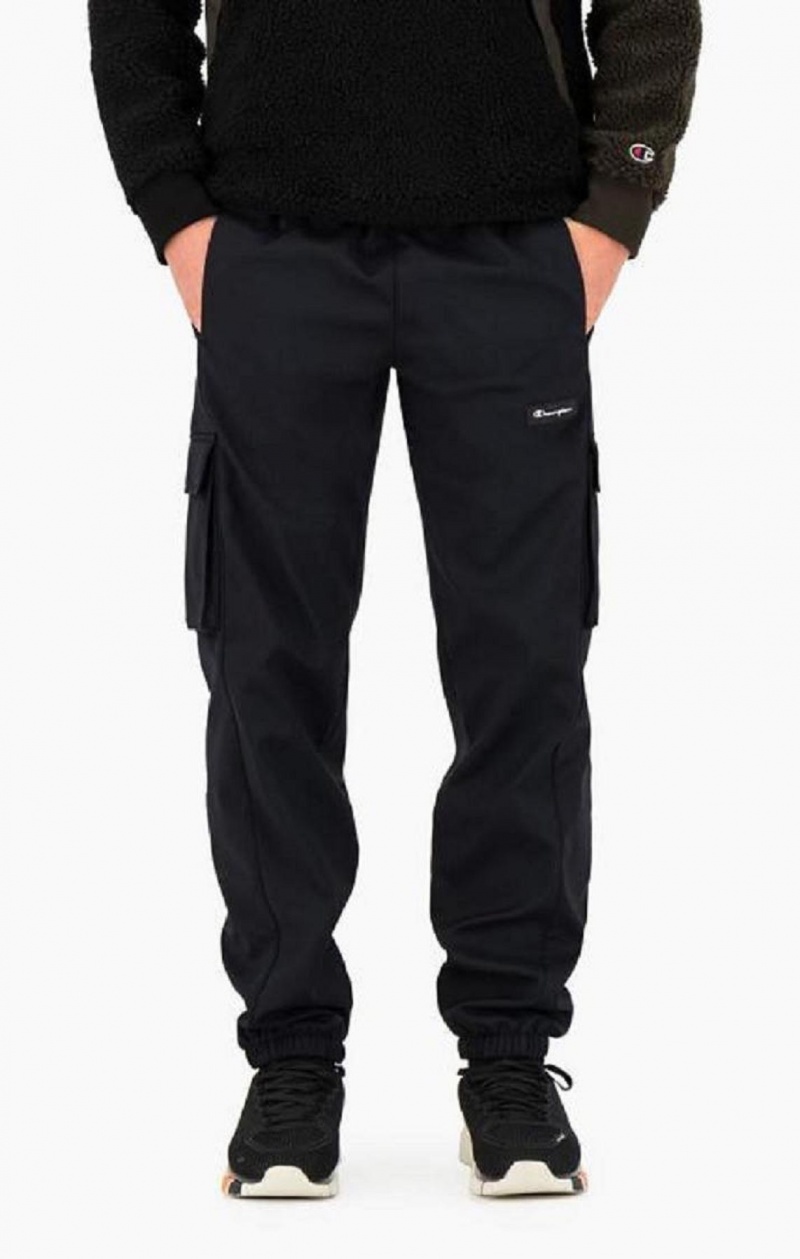 Champion Reflective Logo Cargo Pants Joggebukse Herre Svarte | 9812-FZWQT