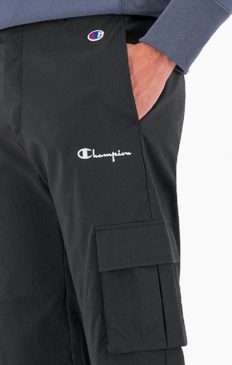 Champion Reflective Logo Cargo Pants Joggebukse Herre Svarte | 3716-IENHS