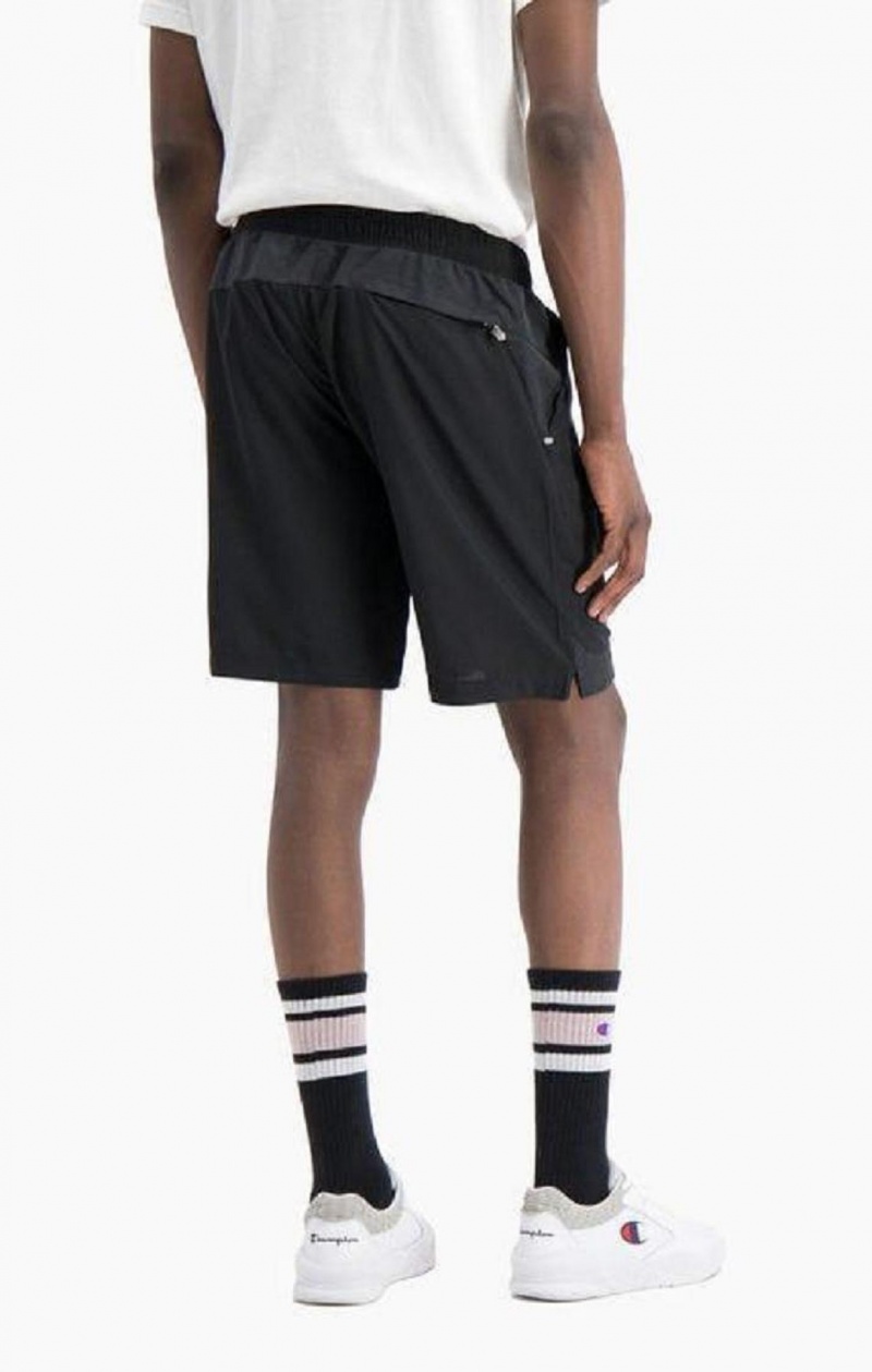 Champion Reflective Script Logo Shorts Shorts Herre Svarte | 9758-YIWFP