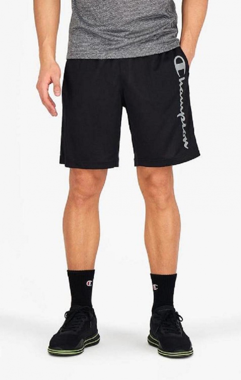 Champion Reflective Script Logo Shorts Shorts Herre Svarte | 4725-ETZKA