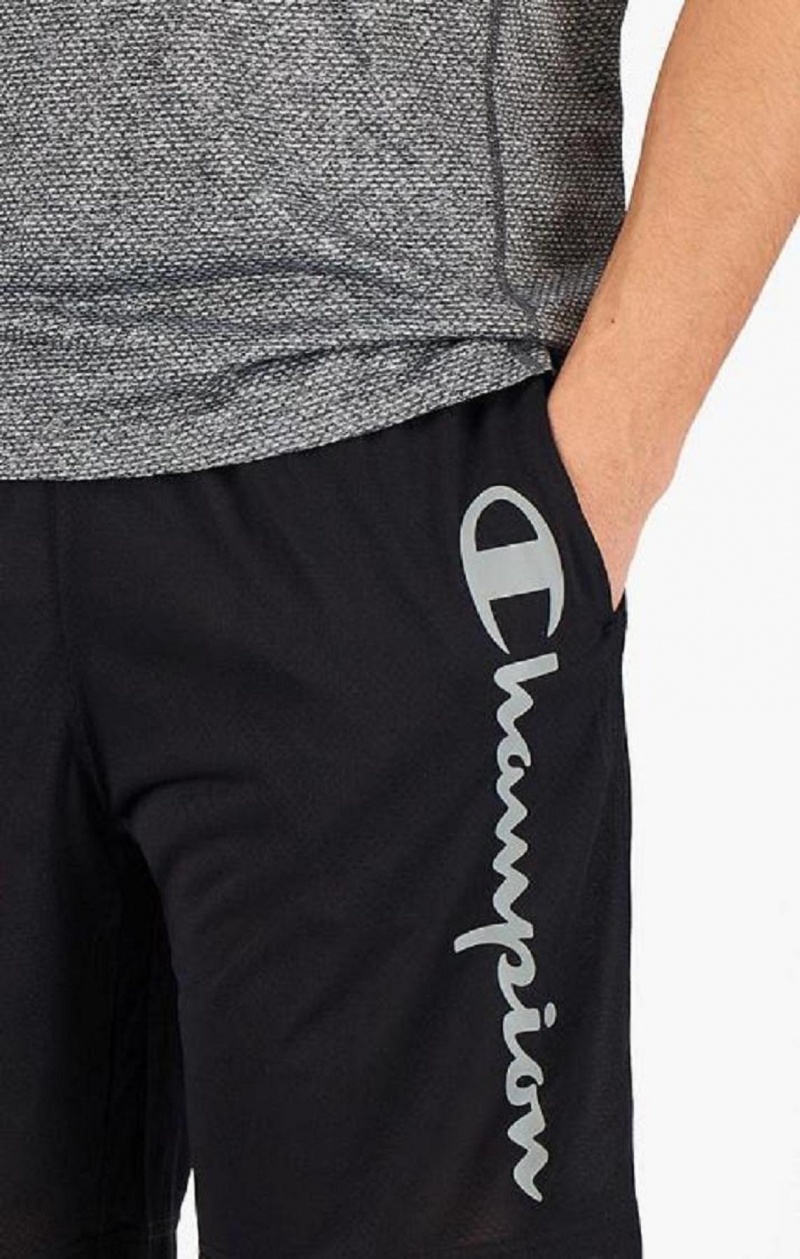 Champion Reflective Script Logo Shorts Shorts Herre Svarte | 4725-ETZKA