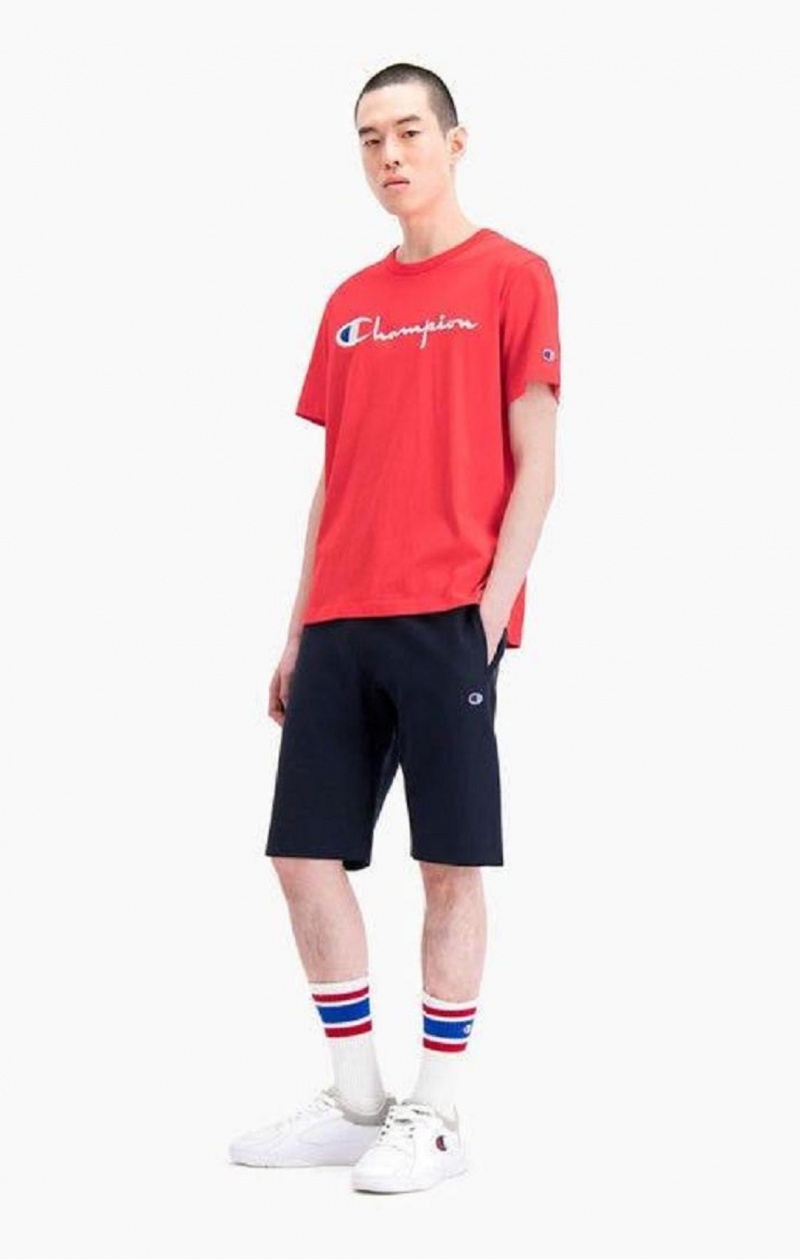 Champion Reverse Weave Long Shorts Shorts Herre Mørke Blå | 4581-KRWZB