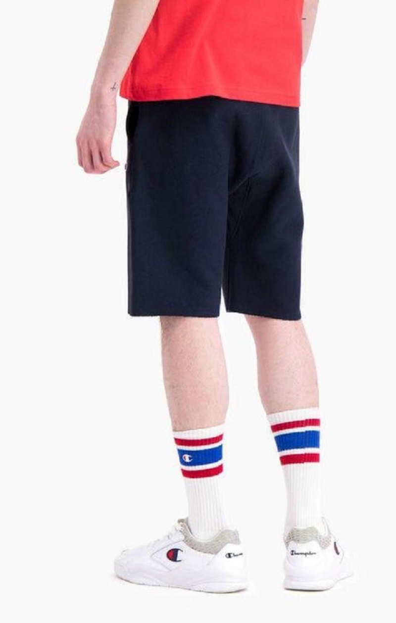 Champion Reverse Weave Long Shorts Shorts Herre Mørke Blå | 4581-KRWZB