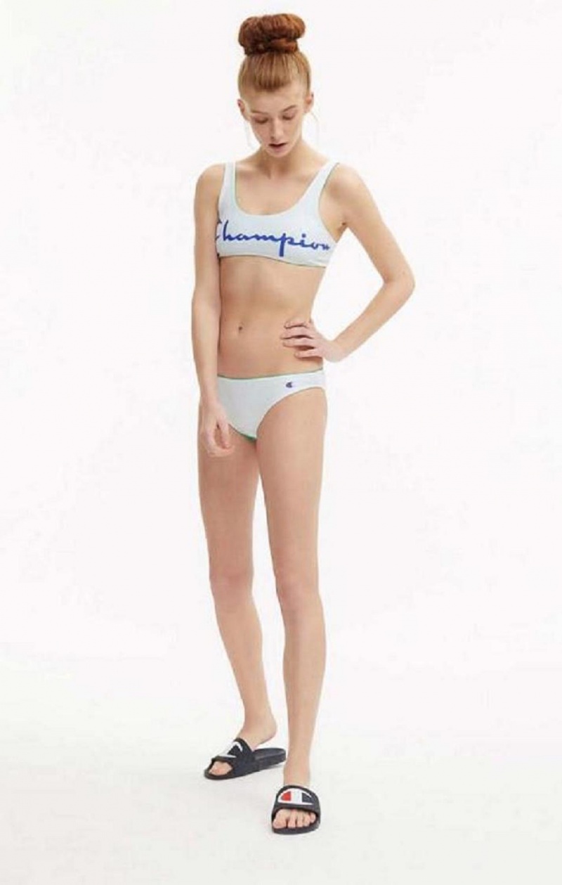 Champion Reversible 'C' Logo Patch Bikini Bottoms Badetøy Dame Grønn | 4816-ZEDGW