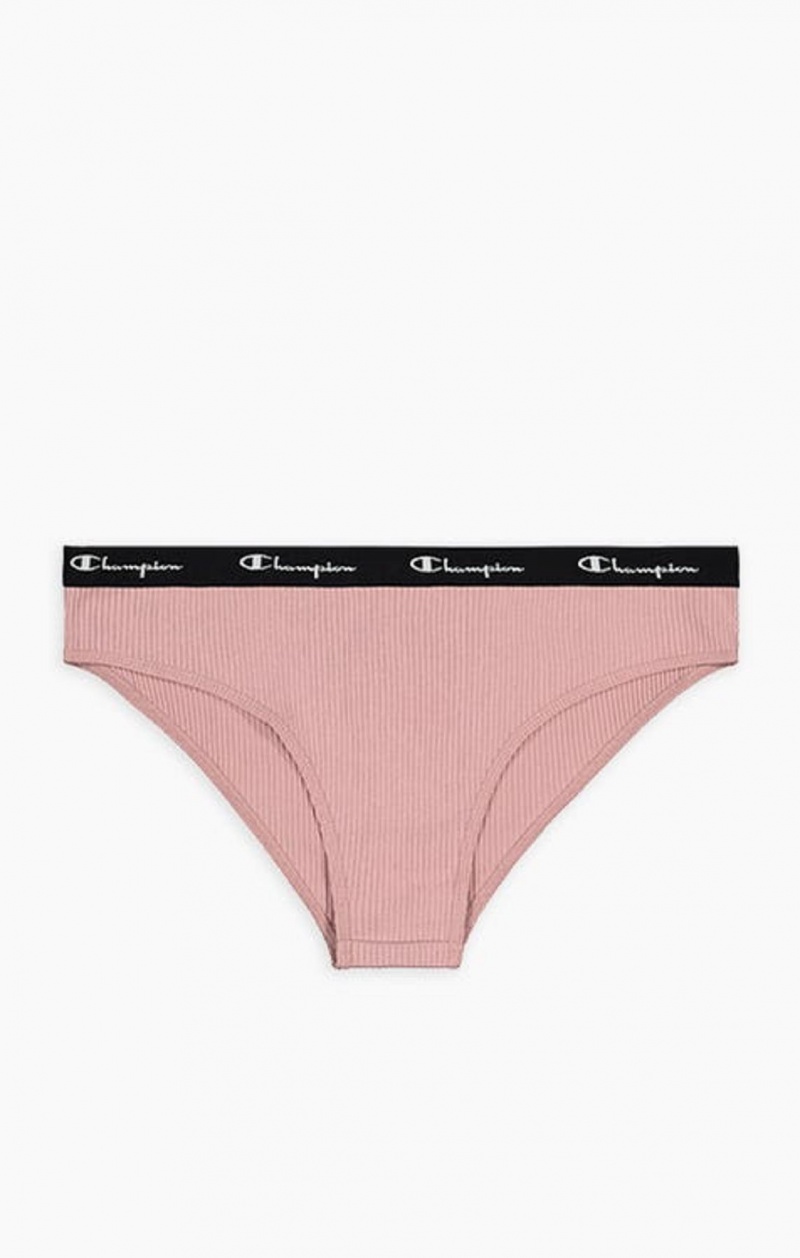 Champion Ribbet Bomull Logo Trim Briefs Badetøy Dame Rosa | 3954-VADIR