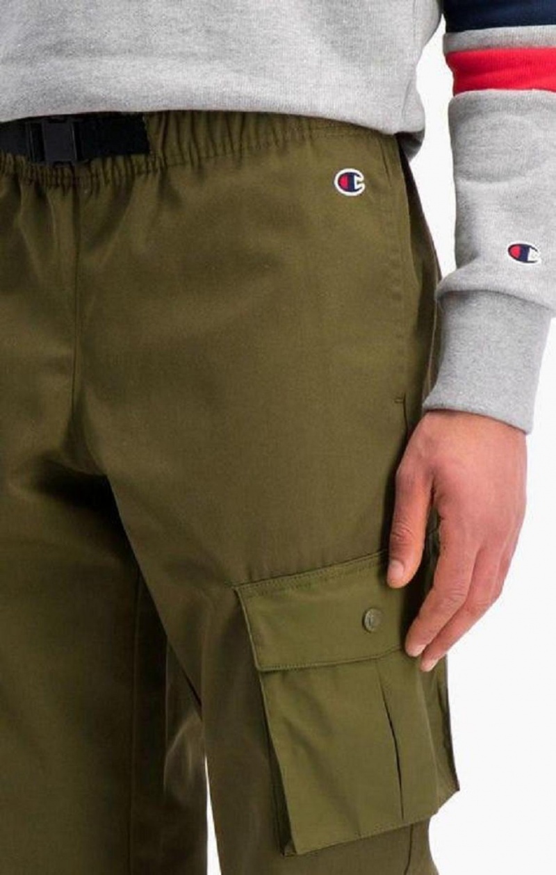 Champion Ribbet Cuff Cargo Joggers Joggebukse Herre Grønn | 4120-QFYDW