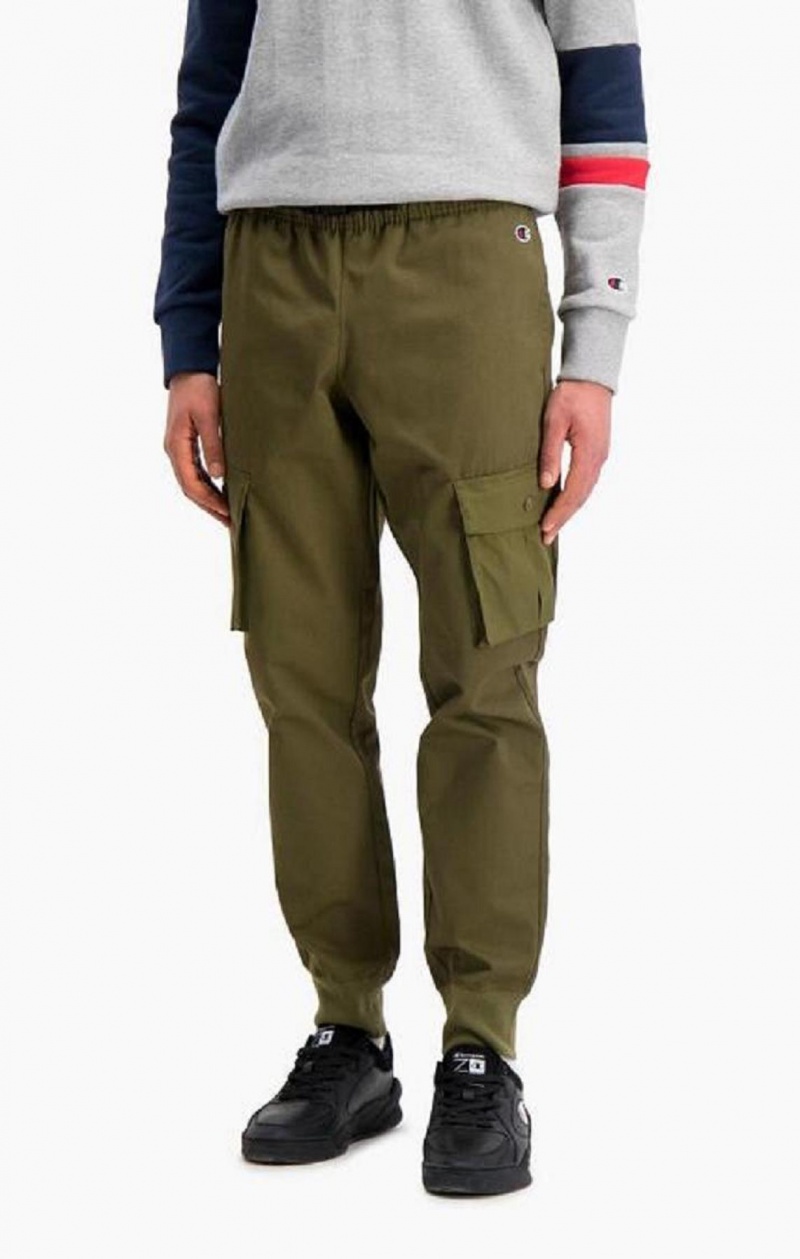 Champion Ribbet Cuff Cargo Joggers Joggebukse Herre Grønn | 4120-QFYDW