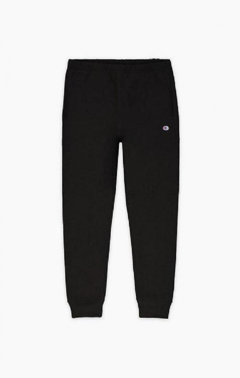 Champion Ribbet Cuffed Reverse Weave Joggers Joggebukse Herre Svarte | 1940-GWEMI