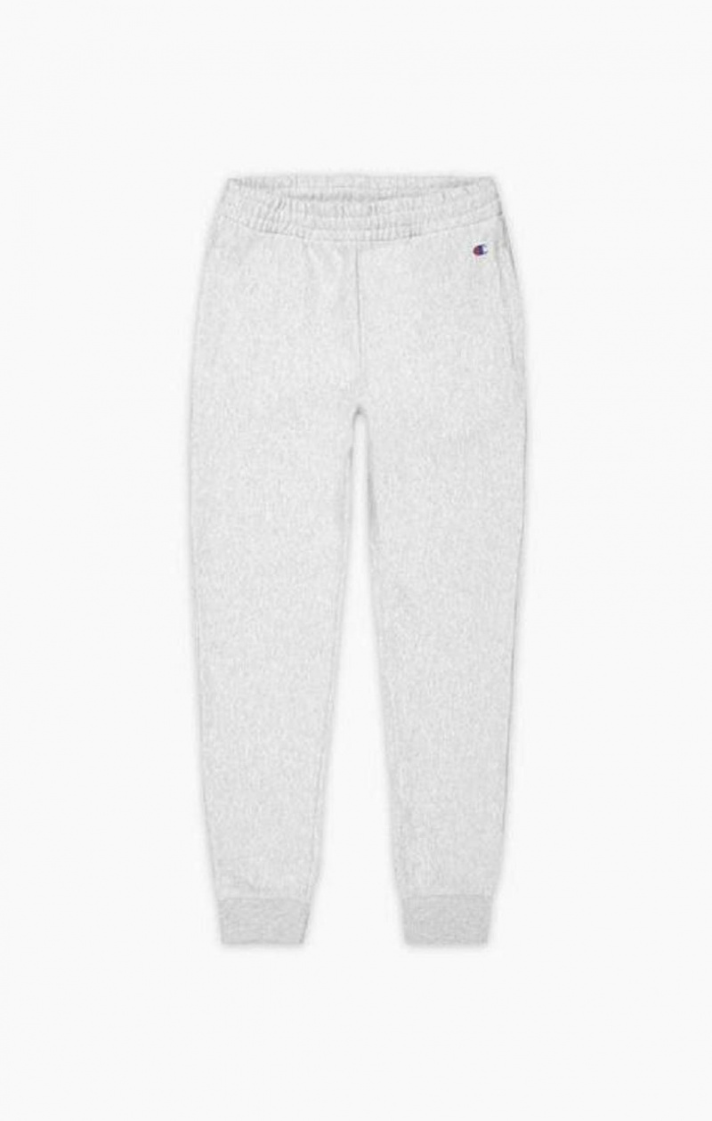 Champion Ribbet Cuffed Stretch Reverse Weave Joggers Joggebukse Dame Lyse Grå | 5946-ABEMX