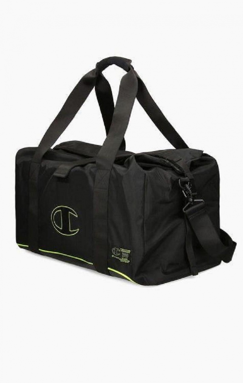 Champion Roll Top Neon Outline C Logo Duffle Bag Vesker Herre Svarte | 6924-ENKAR