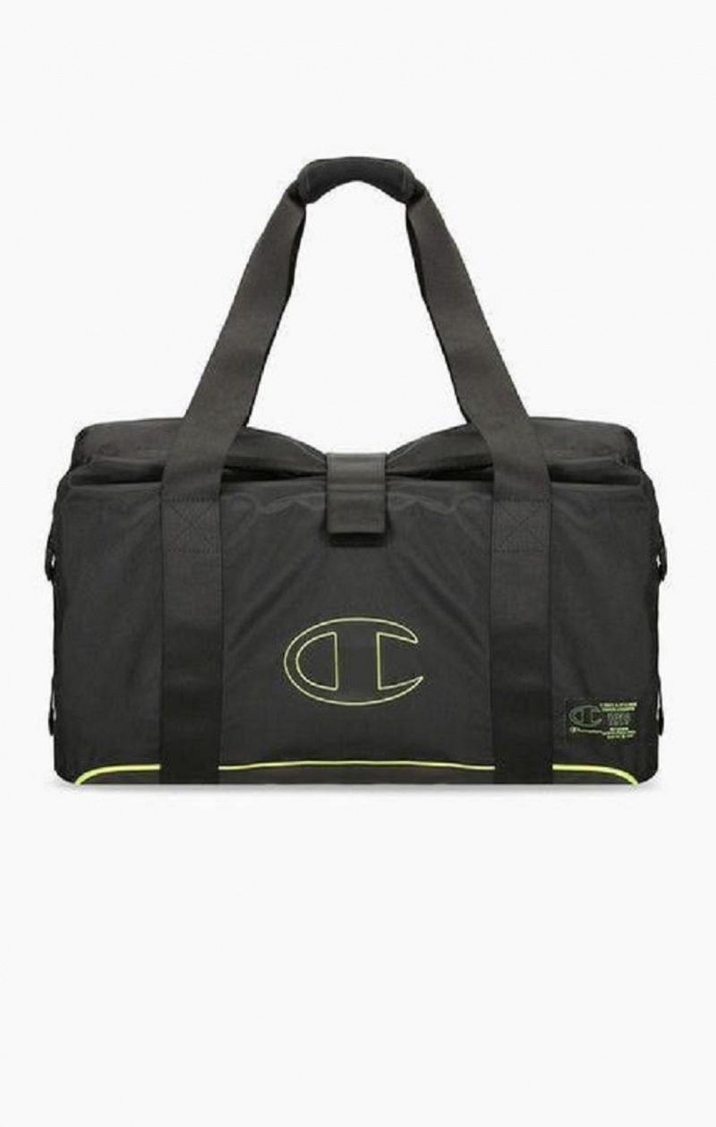 Champion Roll Top Neon Outline C Logo Duffle Bag Vesker Herre Svarte | 6924-ENKAR