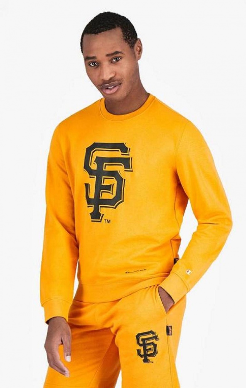 Champion San Francisco MLB Sweatshirt Gensere Herre Oransje | 7136-WYRUN