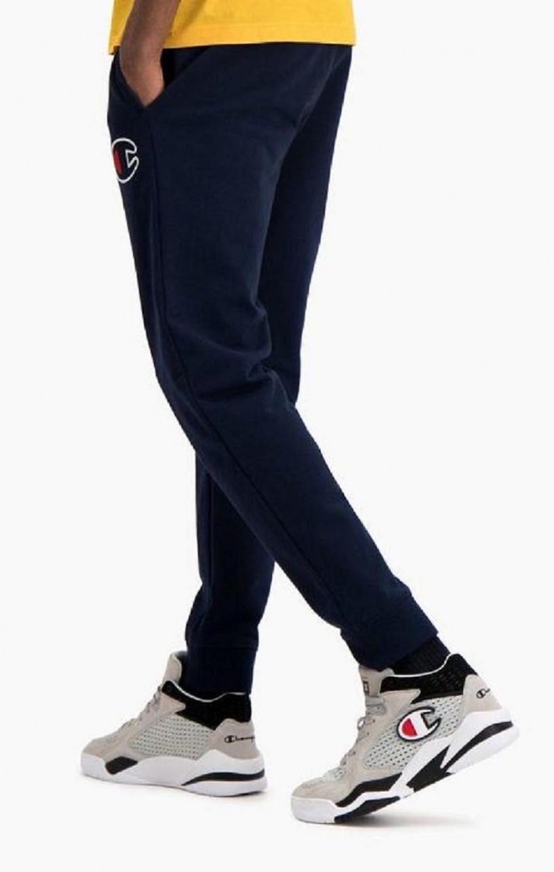 Champion Satin C Logo Bomull Terry Joggers Joggebukse Herre Mørke Turkis | 5690-XPKVS