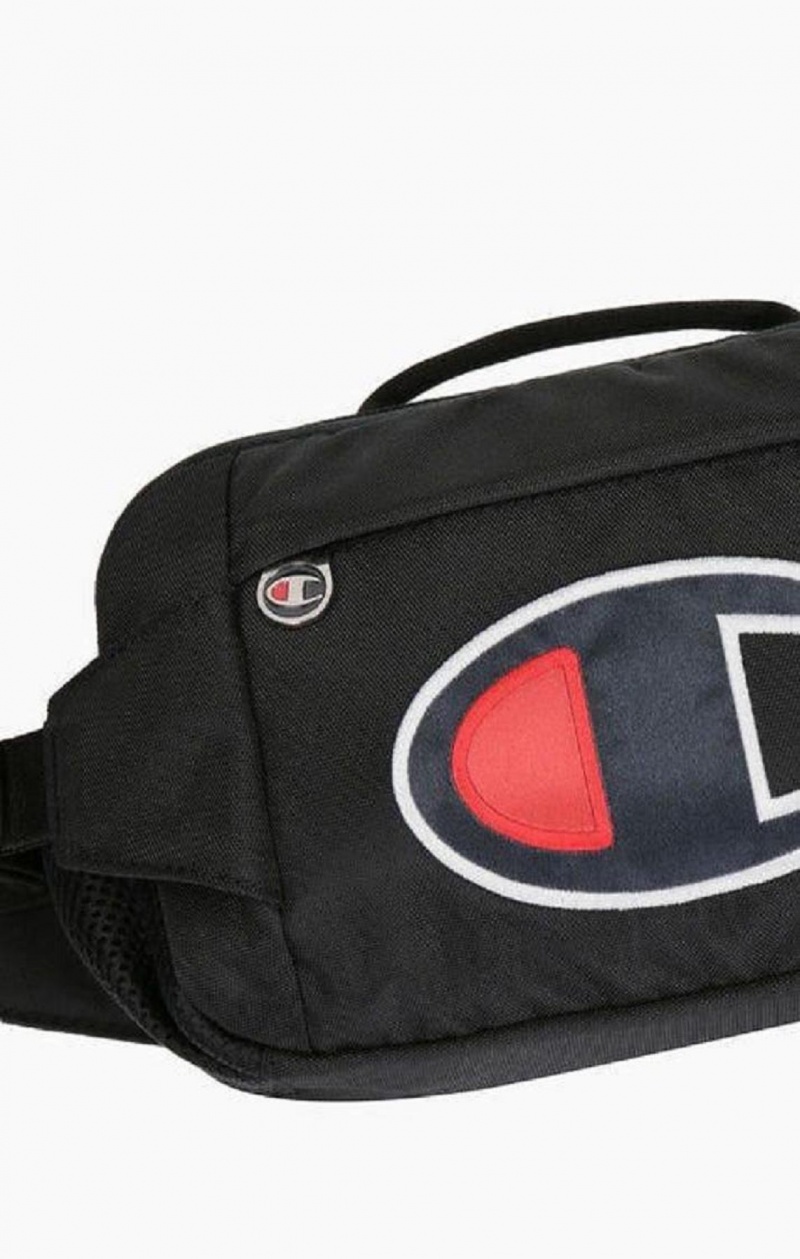 Champion Satin C Logo Patch Utility Belt Bag Vesker Herre Svarte | 8435-WFPRJ