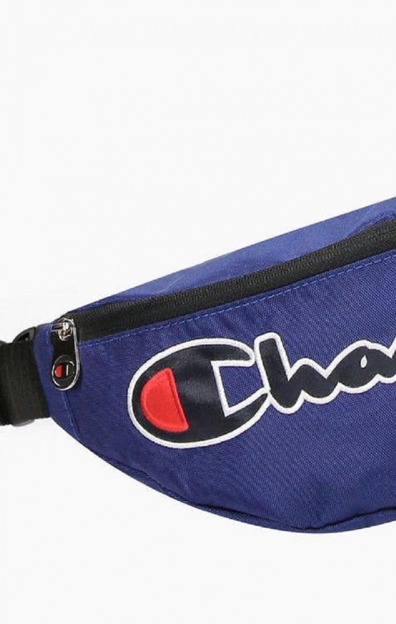 Champion Satin Script Logo Patch Belt Bag Vesker Herre Blå | 0375-FRQTI