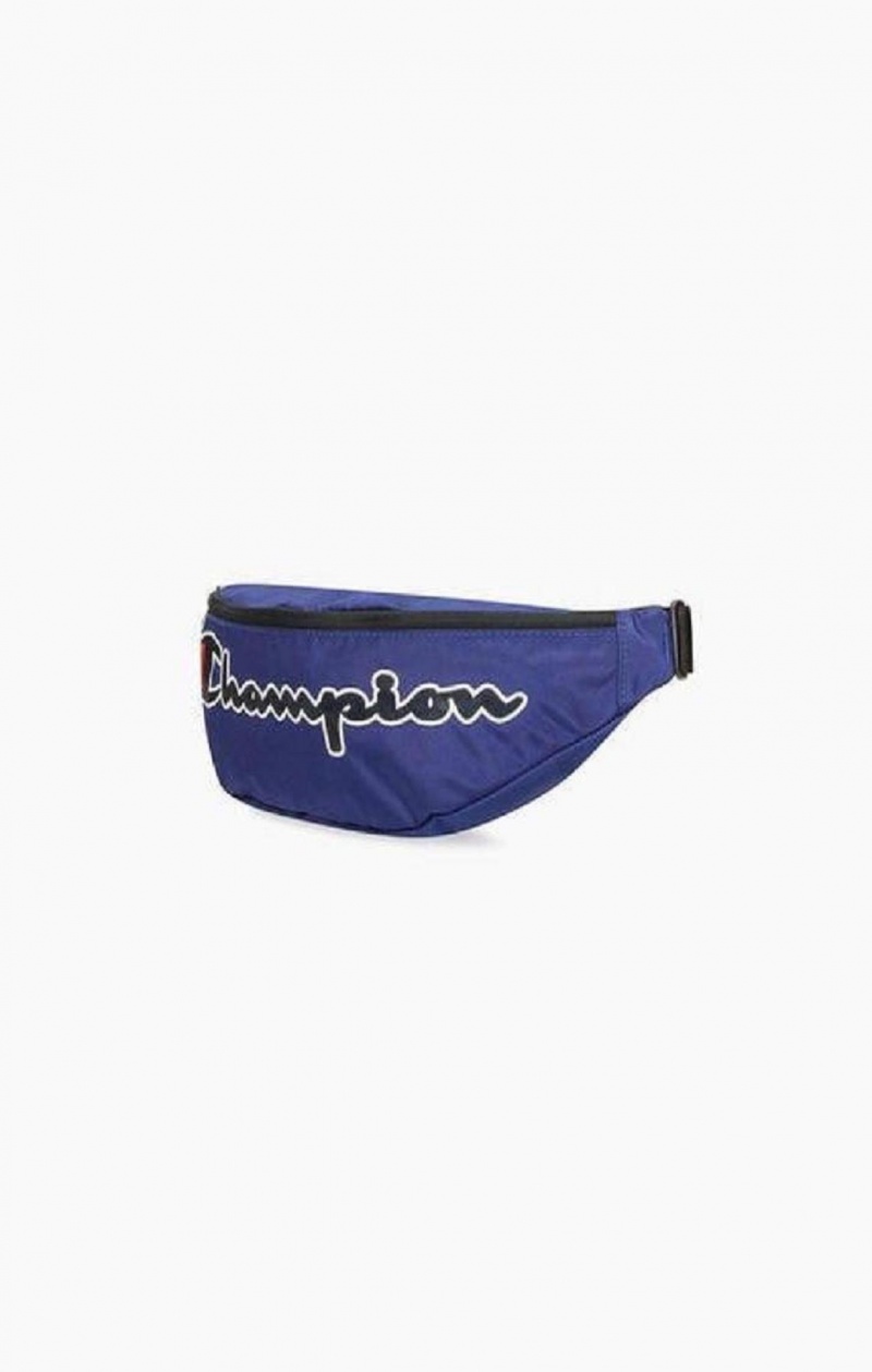 Champion Satin Script Logo Patch Belt Bag Vesker Herre Blå | 0375-FRQTI