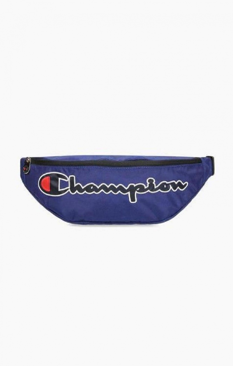 Champion Satin Script Logo Patch Belt Bag Vesker Herre Blå | 0375-FRQTI