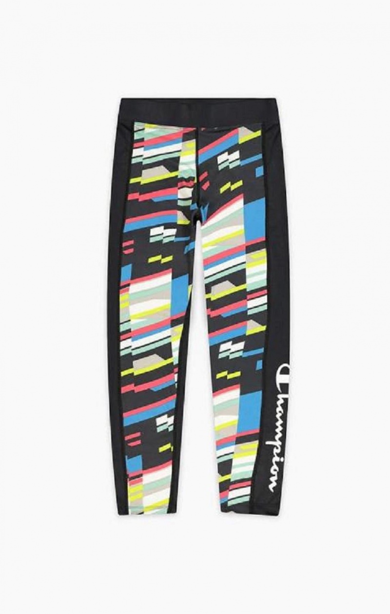 Champion Script Logo 90s Stretch Leggings Joggebukse Dame Svarte | 7503-EMZKQ