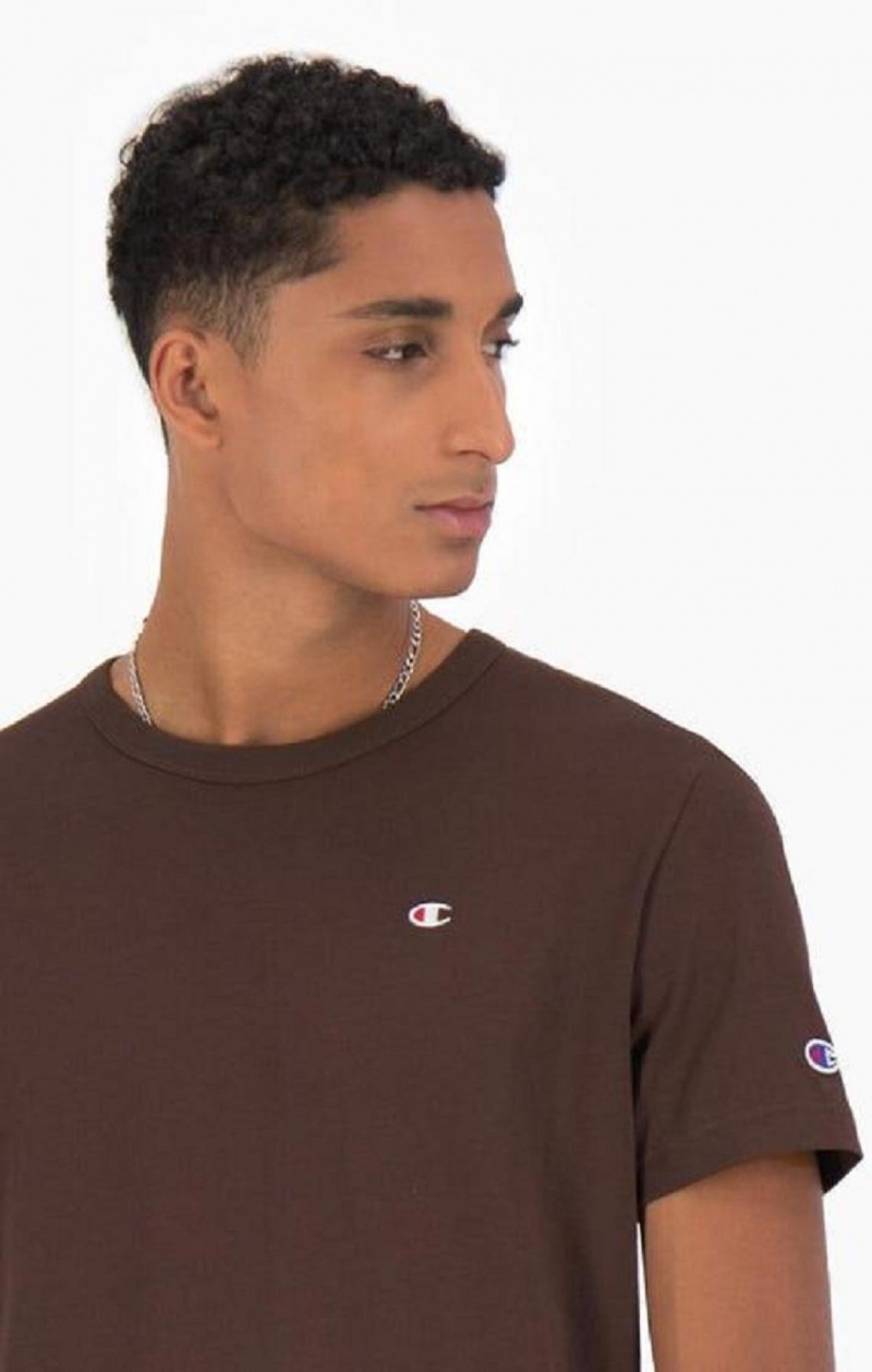 Champion Script Logo Back Crew Neck T-Shirt T-skjorte Herre Oransje | 6327-QAOGR