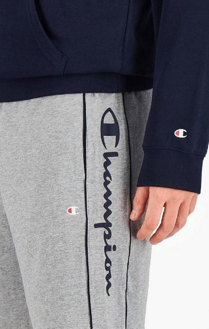 Champion Script Logo Bomull Shorts Shorts Herre Lyse Grå | 8293-KBXOG