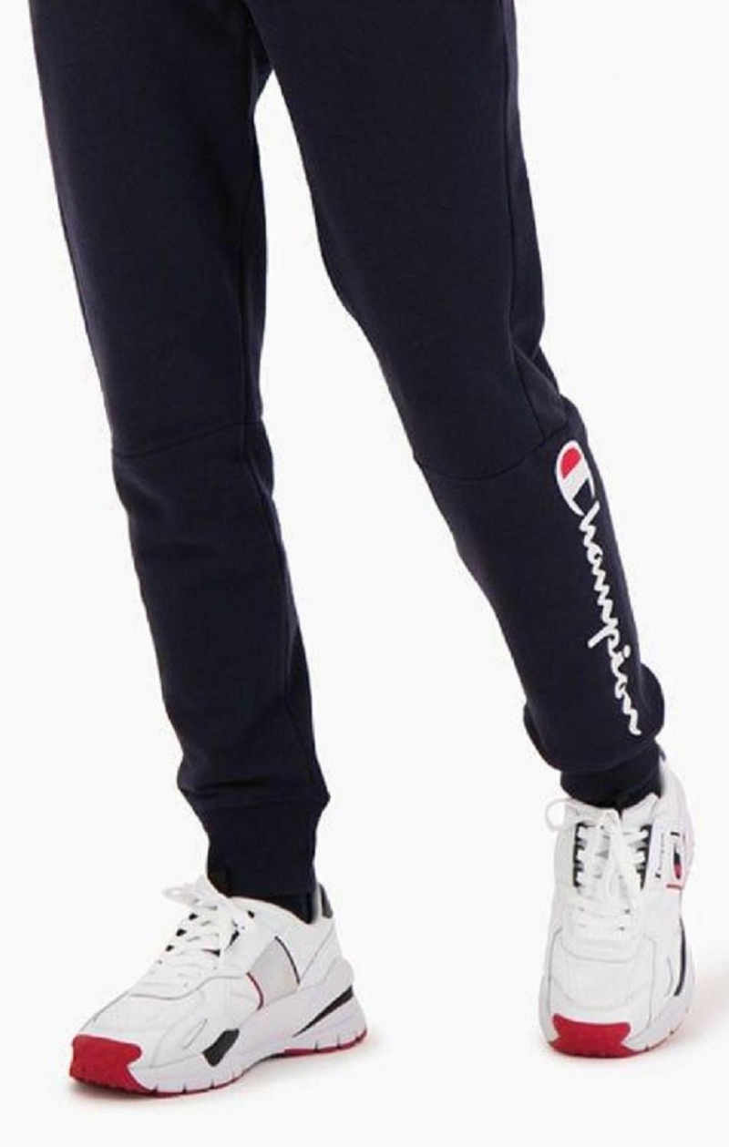 Champion Script Logo Bomull Terry Joggers Joggebukse Herre Lyse Grå | 9261-HGSIA