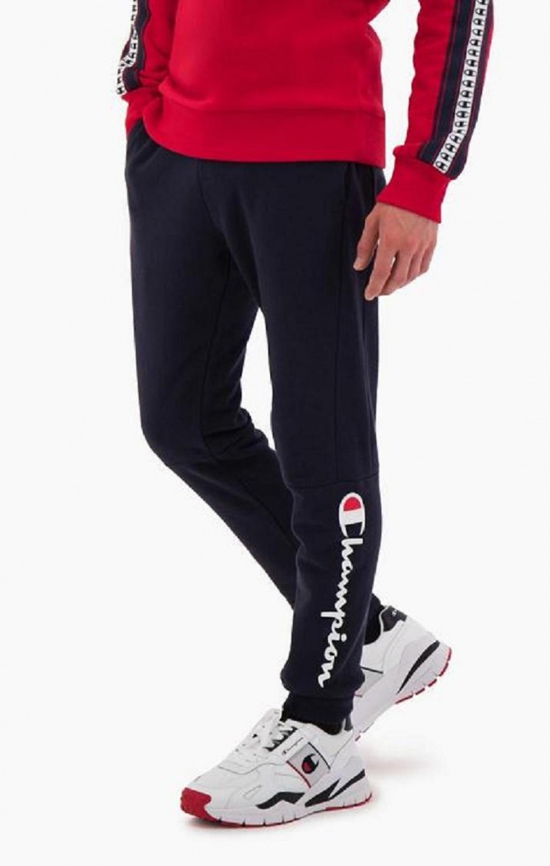 Champion Script Logo Bomull Terry Joggers Joggebukse Herre Lyse Grå | 9261-HGSIA