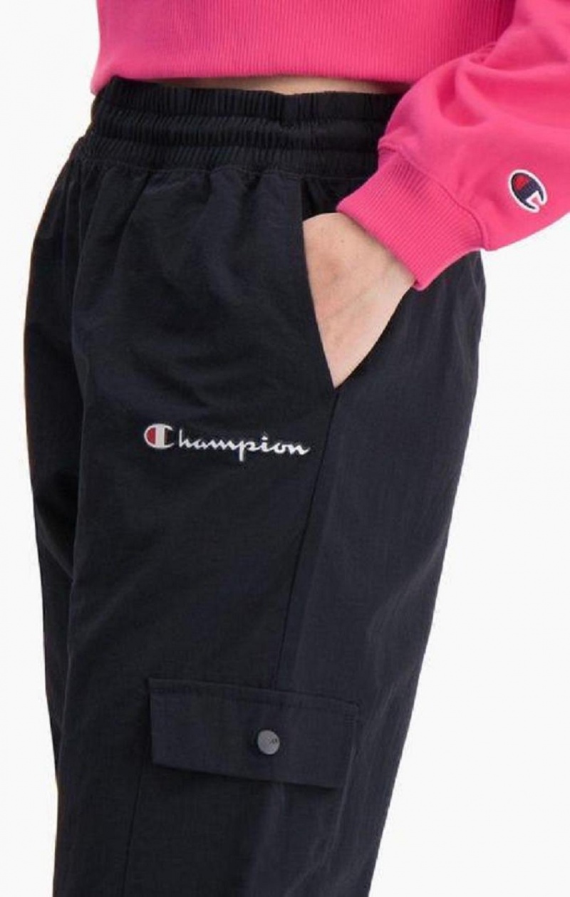 Champion Script Logo Cargo Trousers Joggebukse Dame Svarte | 0753-LYUDH