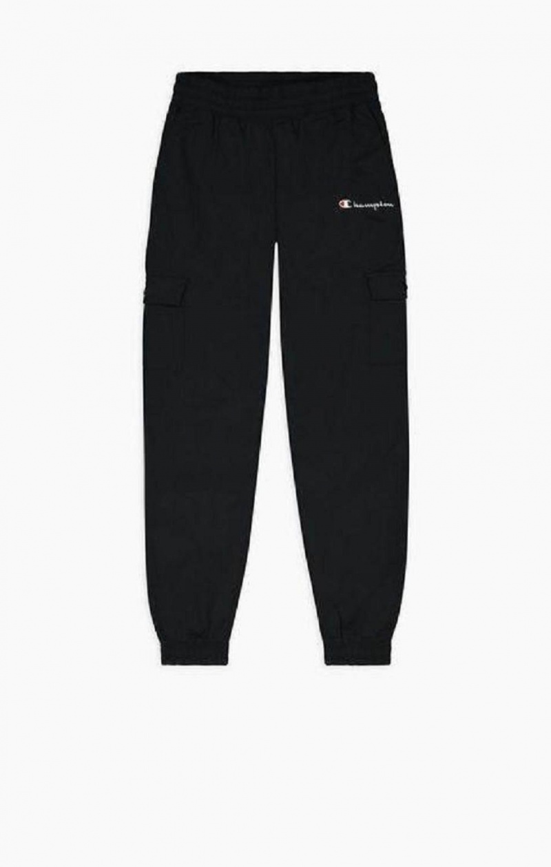 Champion Script Logo Cargo Trousers Joggebukse Dame Svarte | 0753-LYUDH