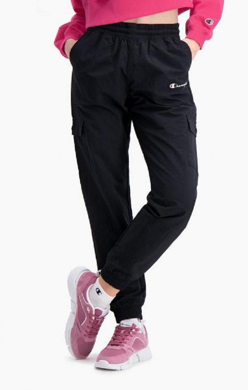 Champion Script Logo Cargo Trousers Joggebukse Dame Svarte | 0753-LYUDH