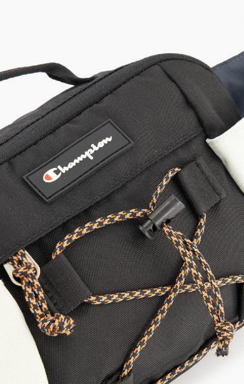 Champion Script Logo Coated Explorer Belt Bag Vesker Herre Svarte | 9350-RQBZP