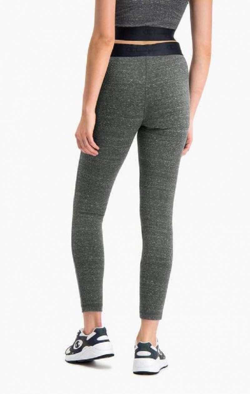 Champion Script Logo Crossover Trenings Leggings Joggebukse Dame Mørke Grå | 6829-MVFGQ