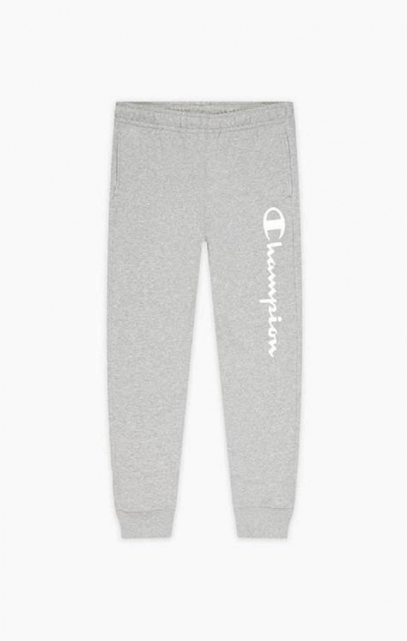 Champion Script Logo Fleece Joggers Joggebukse Herre Mørke Grå | 6543-IXTEP