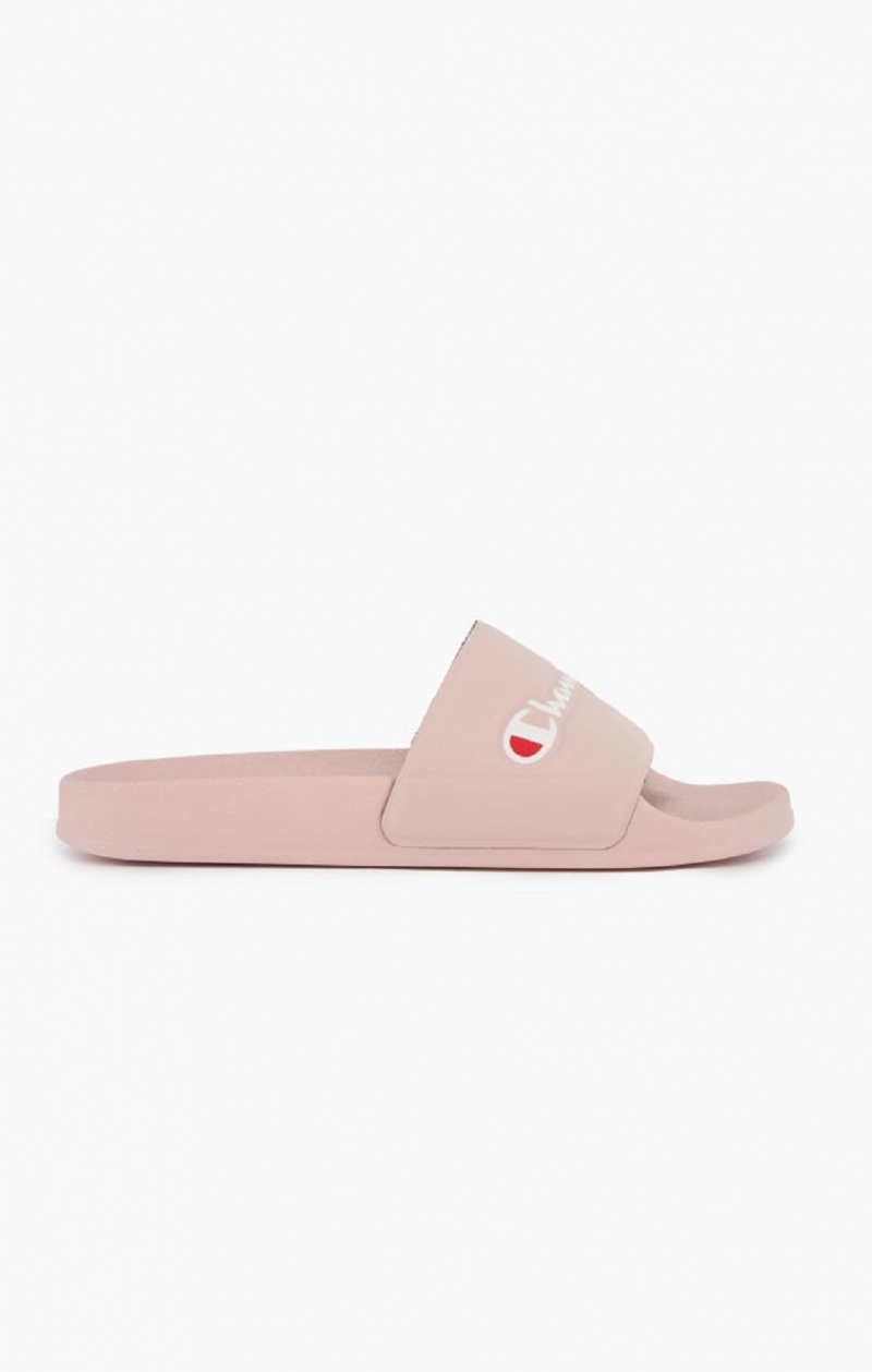 Champion Script Logo Pool Slides Badesandaler Dame Rosa | 4723-IQSJU