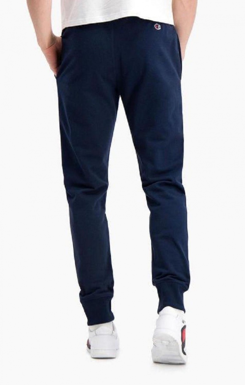 Champion Script Logo Print Cuffed Joggers Joggebukse Herre Mørke Turkis | 4950-AGBXQ