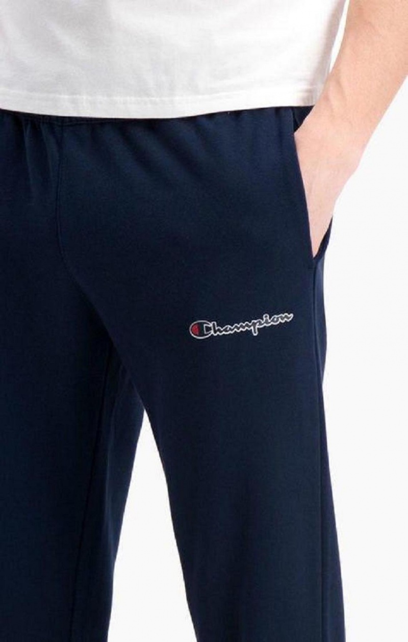 Champion Script Logo Print Cuffed Joggers Joggebukse Herre Mørke Turkis | 4950-AGBXQ