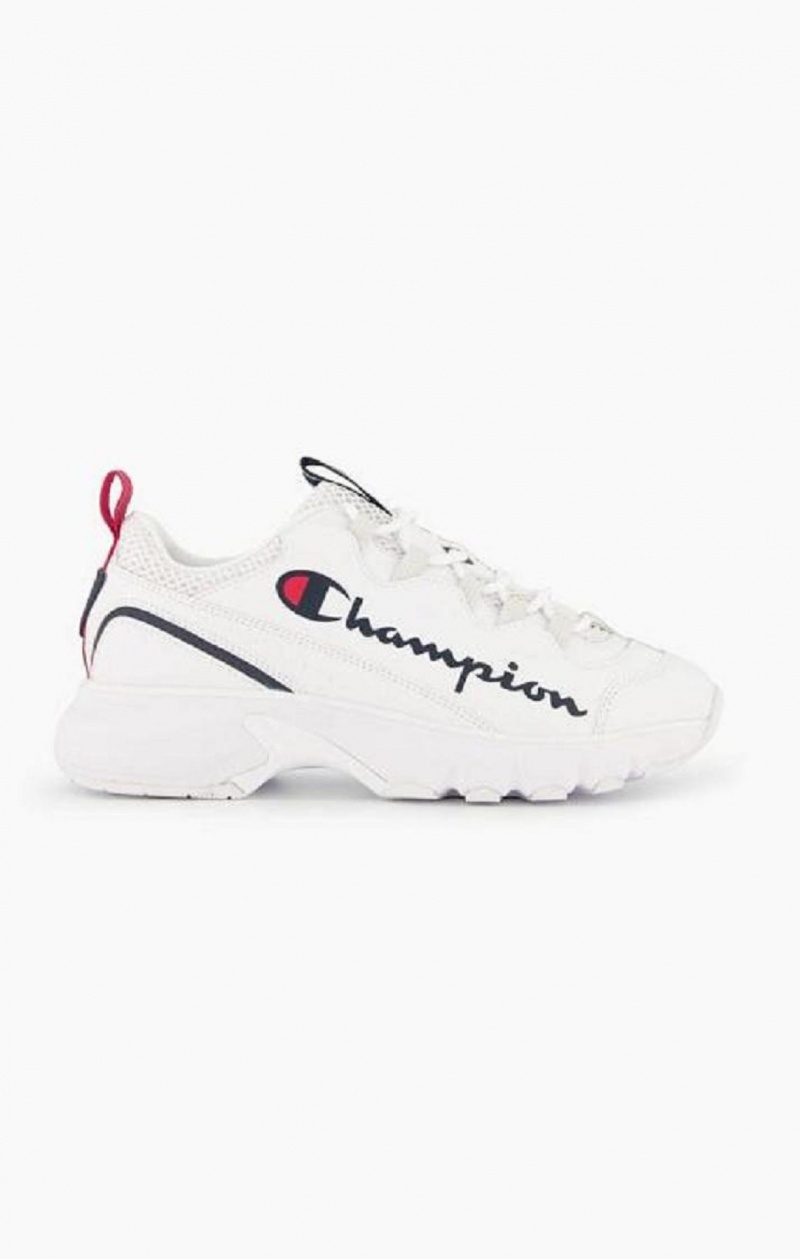 Champion Script Logo Recycled Mesh Trainers Joggesko Dame Hvite | 8702-XNGRS